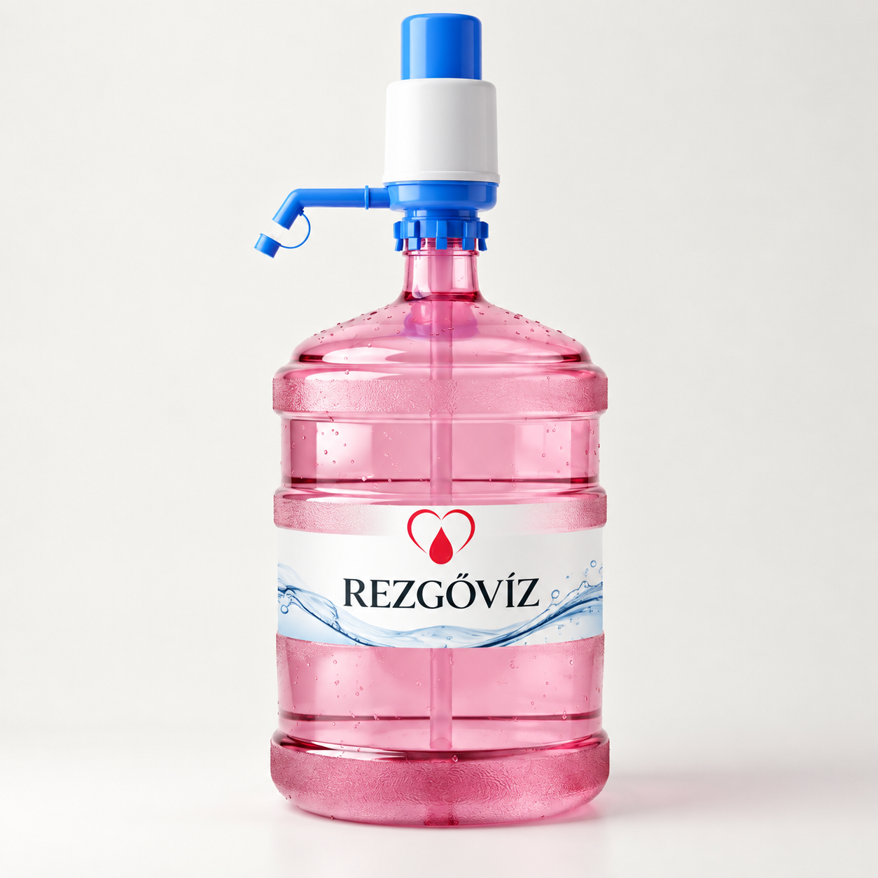 REZGŐVÍZ 19 literes rózsaszín ballon vízadagoló pumpával