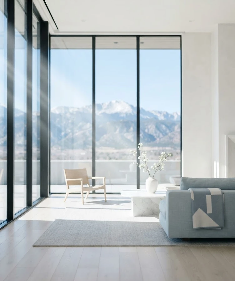 Sun-drenched dust-free Colorado Springs living room