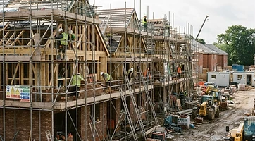 New build scaffolding in Loughborough