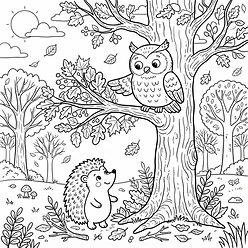 Coloring sheet 8: Ollie's Favourite Branch