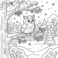Coloring sheet 12: Ollie's First Snow