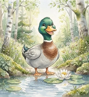 Portrait of Dilly the Duck
