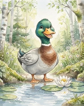 Portrait of Dilly the Duck
