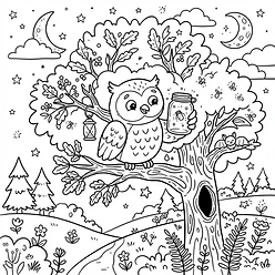 Coloring sheet 6: The Firefly Lantern