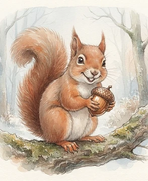 Portrait of Scamp the Squirrel