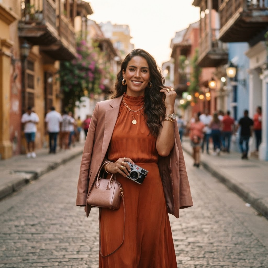 South American creator in a vibrant Latin American city for BaddieLink South America