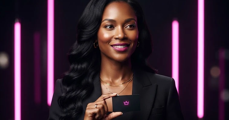 Creator holding BaddieTap NFC card