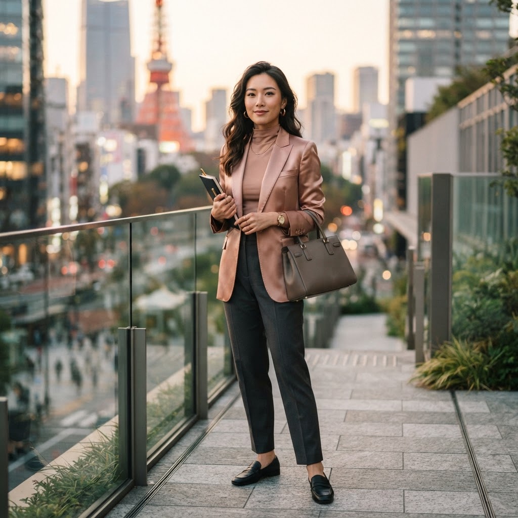 Asian creator in a modern Asian city for BaddieLink Asia