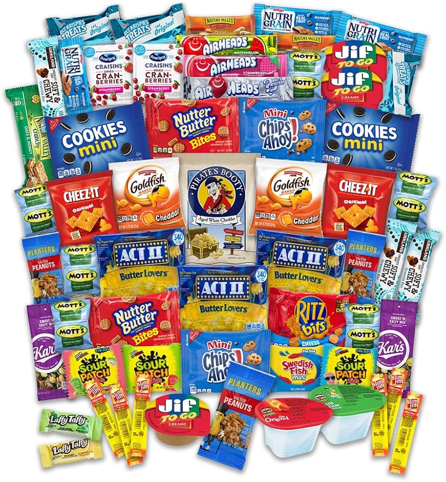 Popular snacks stocked in CC's Vending Service machines in Aurora, Naperville, and Joliet Illinois