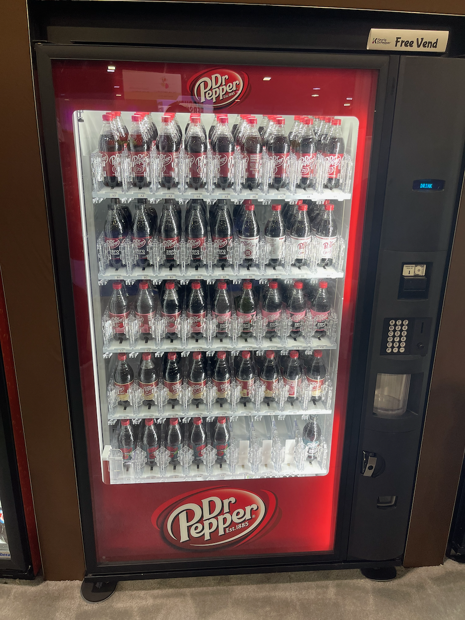Cold beverage vending machine stocked with drinks for Chicagoland businesses