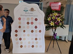 Inauguration ceremony welcome board