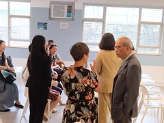 Guests interacting during the ceremony