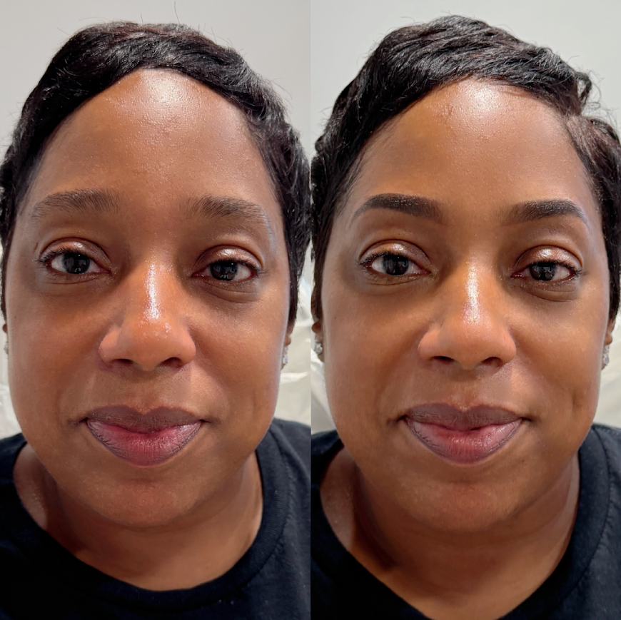Before and after — Powder Brows by Glenda Vega