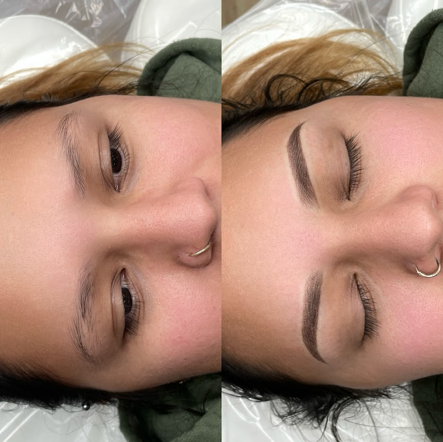 Before and after — Powder Brows by Glenda Vega