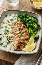 Lemon herb chicken bowls