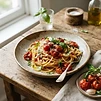 Roasted tomato & basil pasta