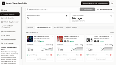 Organic Theme Page Builder template preview