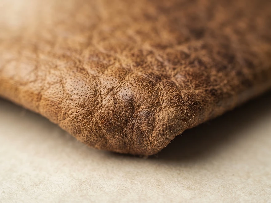 Leather grain texture close-up