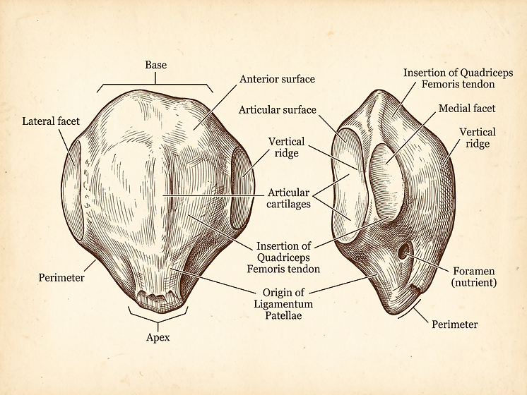 Real anatomy photo spot: the patella gliding in the trochlear groove of the femur