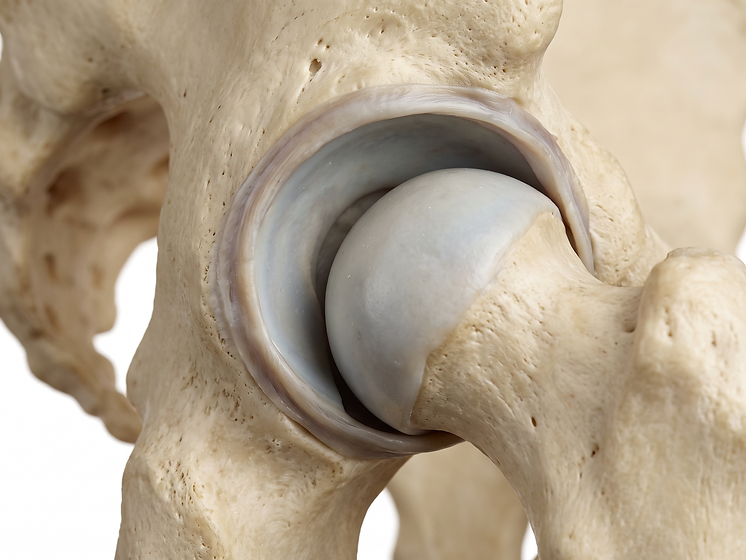 Real anatomy photo spot: the acetabulum with its labrum ring cradling the femoral head