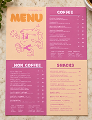 Coffee Shop & Cafe Menu