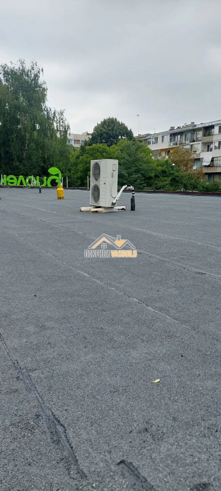 Хидроизолация на плосък покрив с битумна мембрана