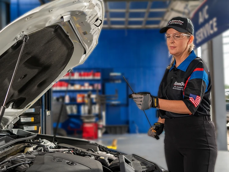 Full-service oil change at DFW Oil Change
