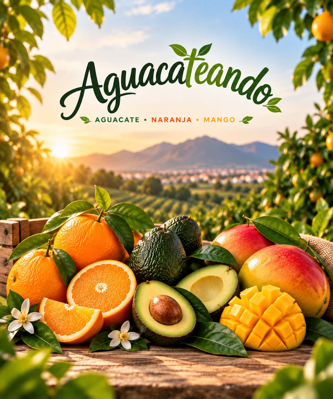 Aguacateando — naranjas, aguacates y mango del campo