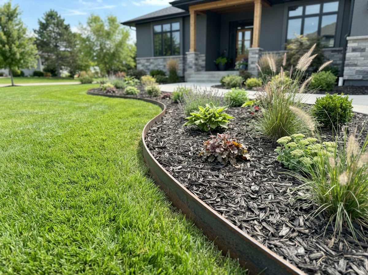 Steel metal landscape edging
