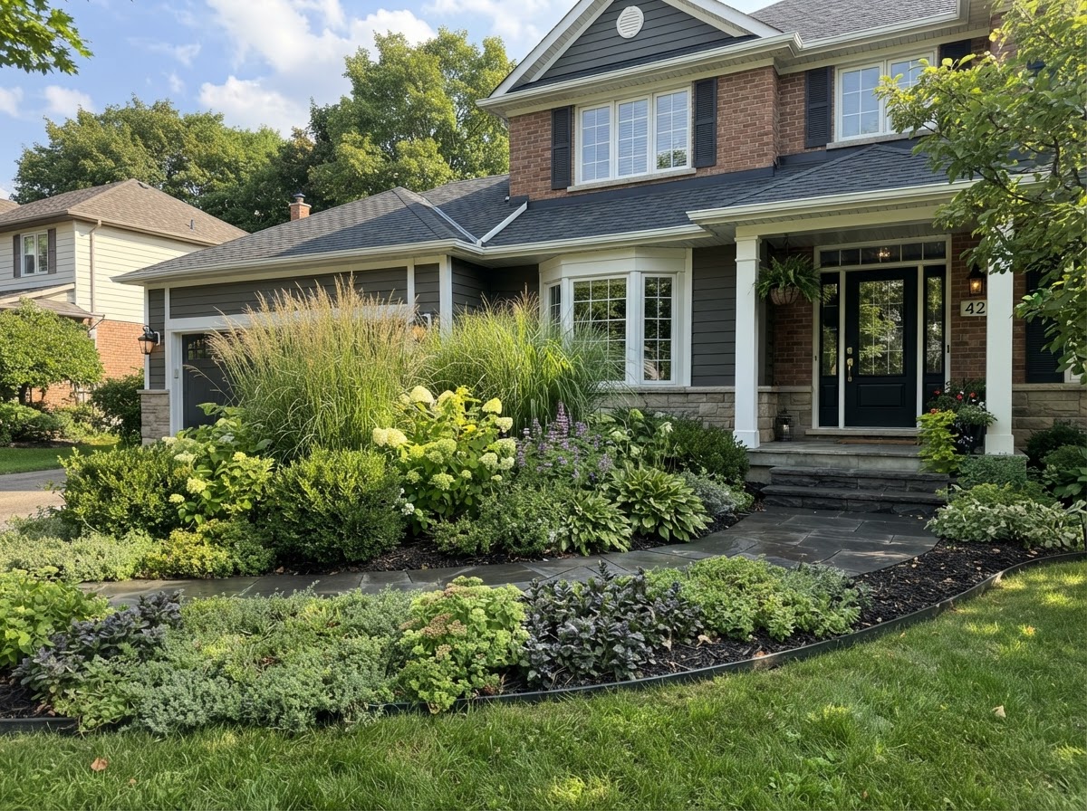 Layered curb appeal planting