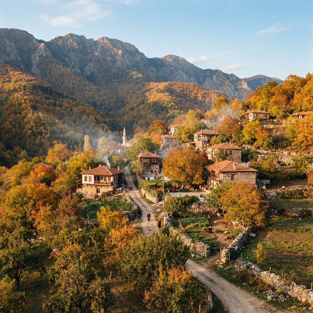 Dağküplü köyü sonbahar