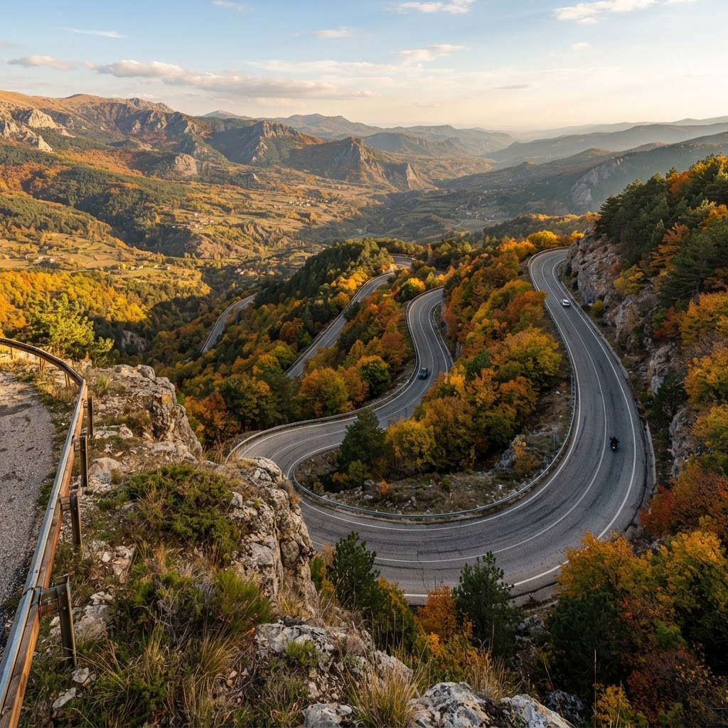 Sündiken dağ yolu sonbahar