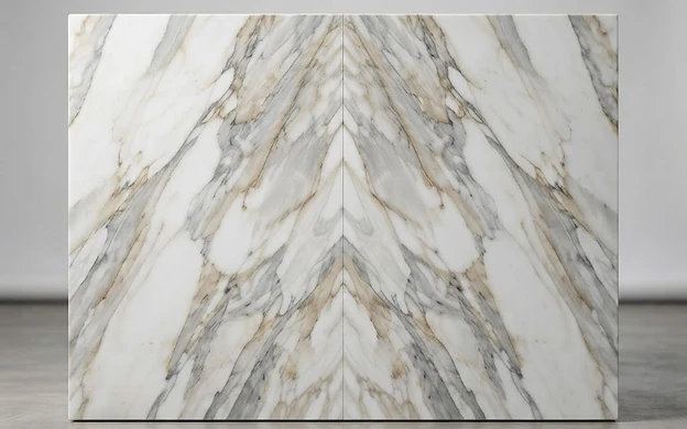 Bookmatched marble, done right