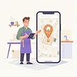 Illustration: matched job leads arriving for a worktop specialist