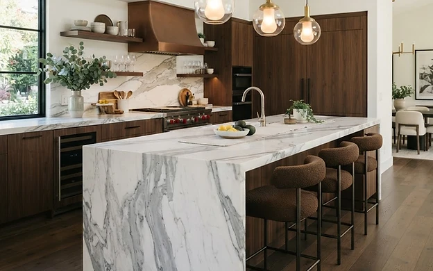Waterfall edges: the island statement