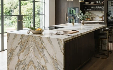 Bookmatched marble, done right