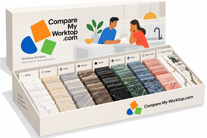 Worktop samples — real materials, real possibilities