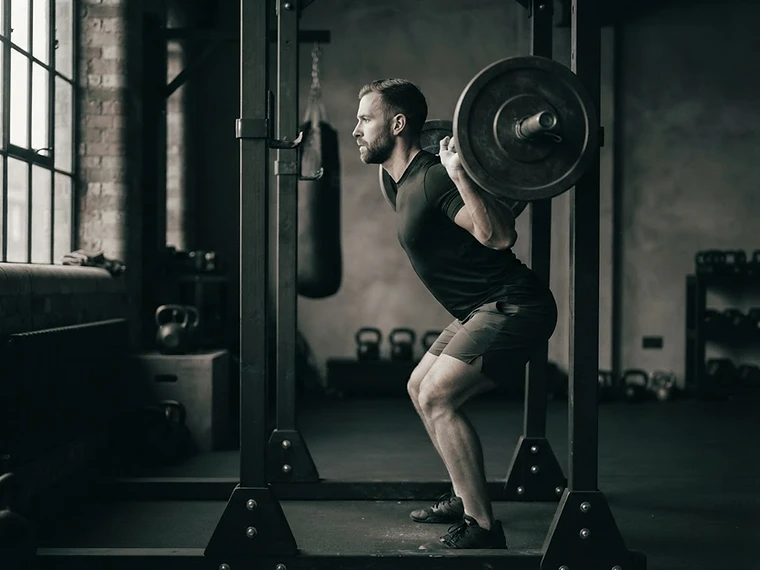 Strength athlete preparing to train