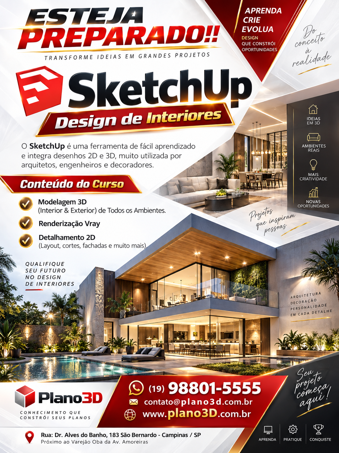 SketchUp + V-Ray (Interior & Exterior)