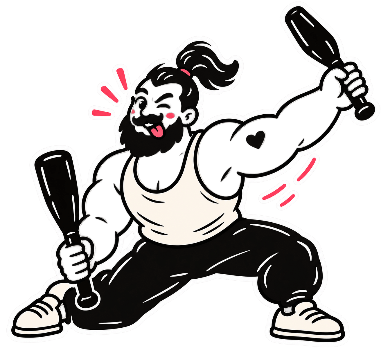 Mascotte The Roar Style tenant une gada (massue indienne)