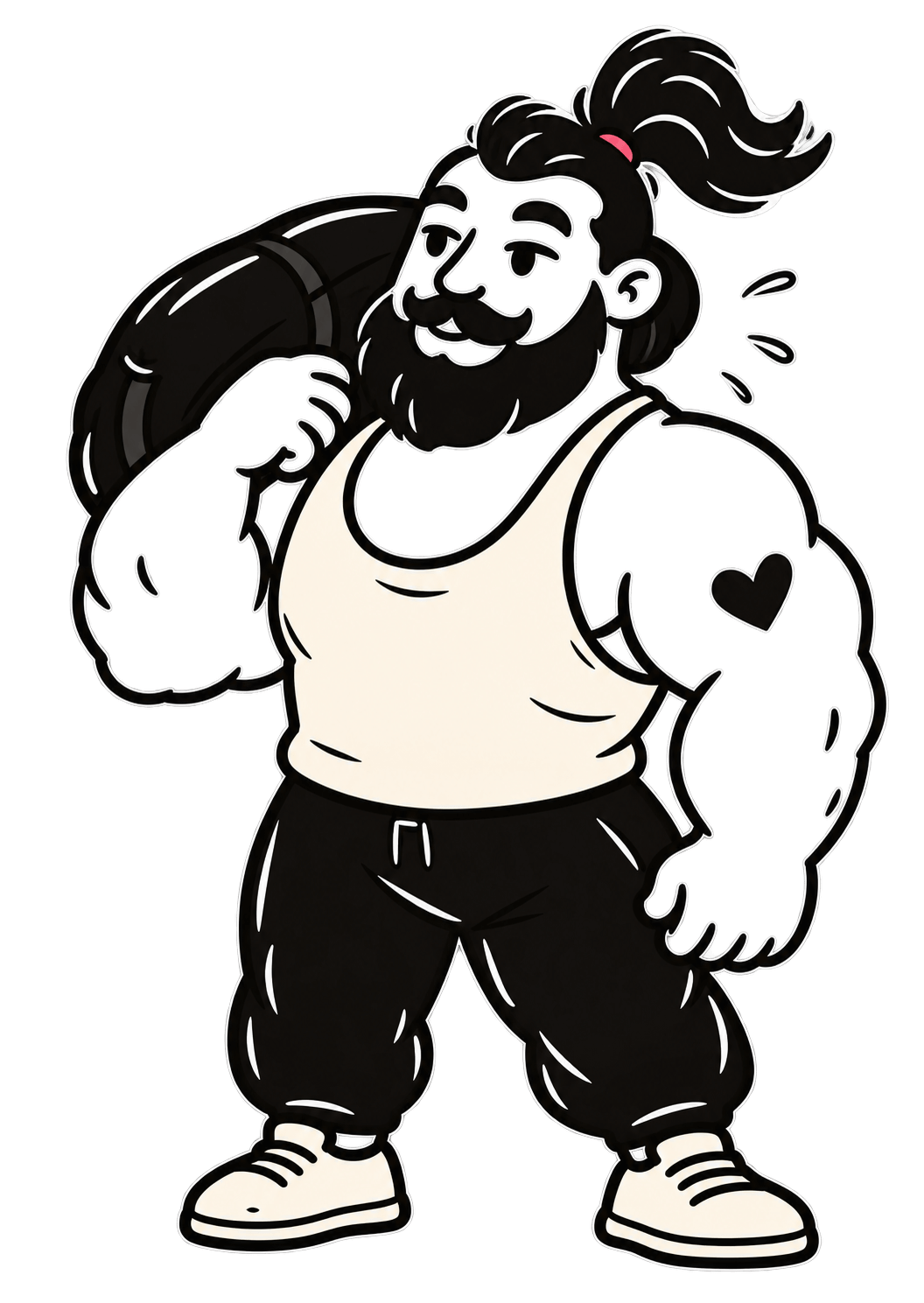 Mascotte The Roar Style tenant une gada (massue indienne)
