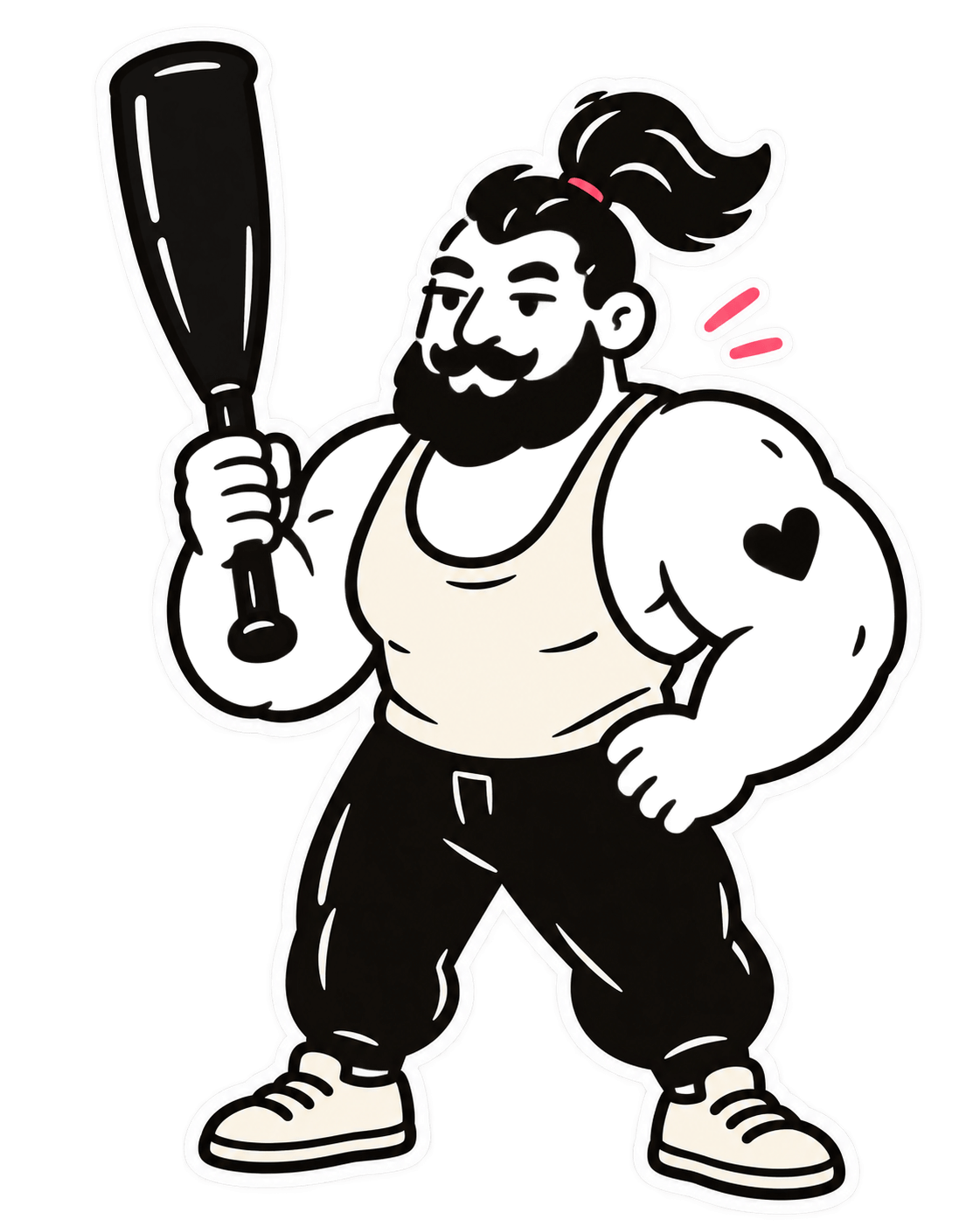 Mascotte The Roar Style tenant une gada (massue indienne)