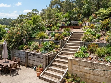 After — Tiered Retaining Walls