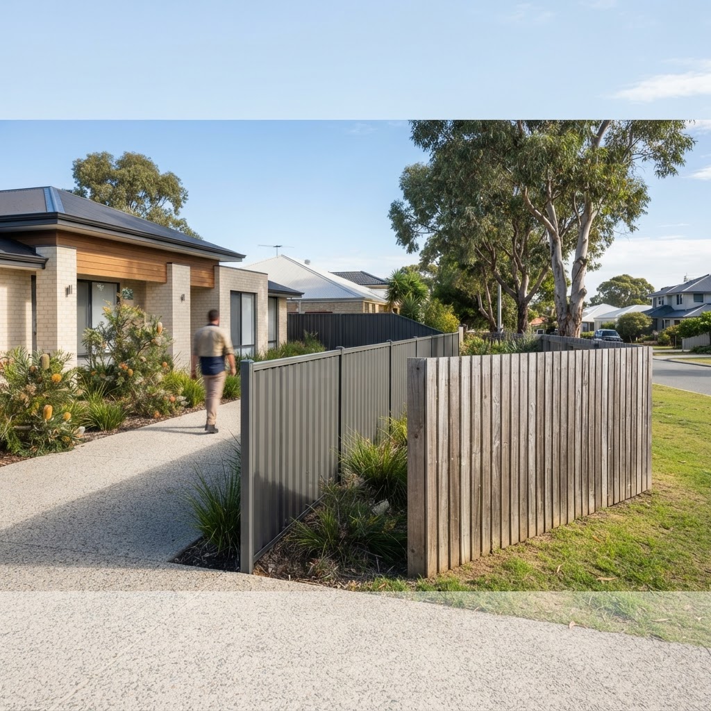 Modern Colorbond fencing installed at a residential property in Perth