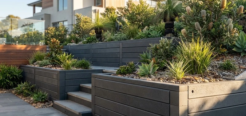Concrete Sleeper Retaining Walls