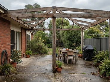 Before — Pergola with Roofing