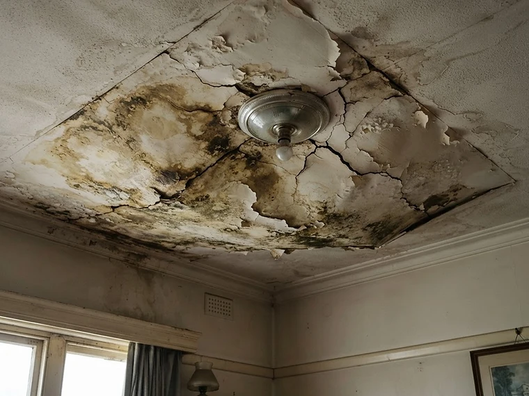 Before — Plasterboard Ceiling Replacement