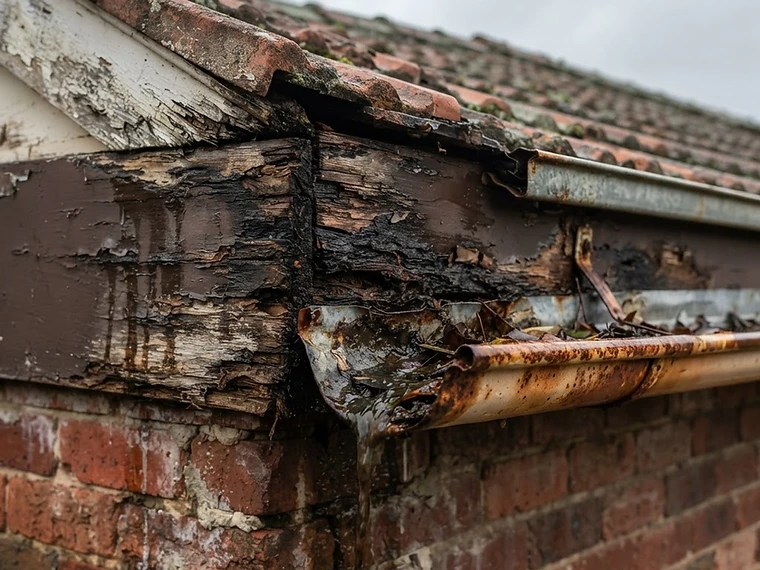 Before — Gutter & Downpipe Replacement