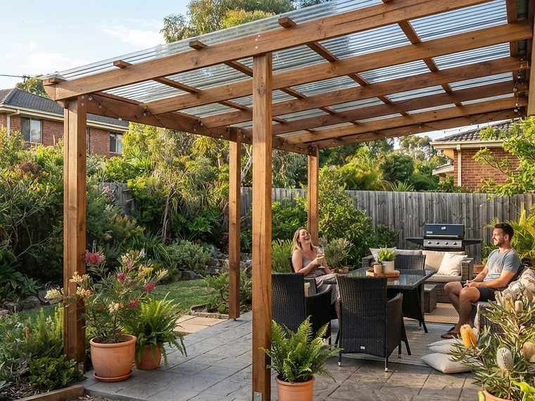 After — Pergola with Roofing