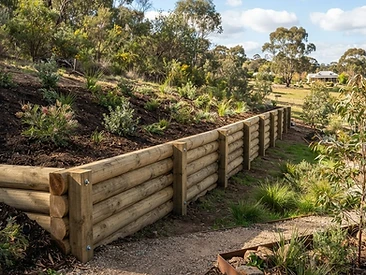 Timber Retaining Wall in Byford